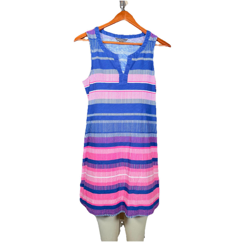 Tommy‎ Bahama Stripped V Neck Dress Size S/P Boho Chic Whimsical Lightweight